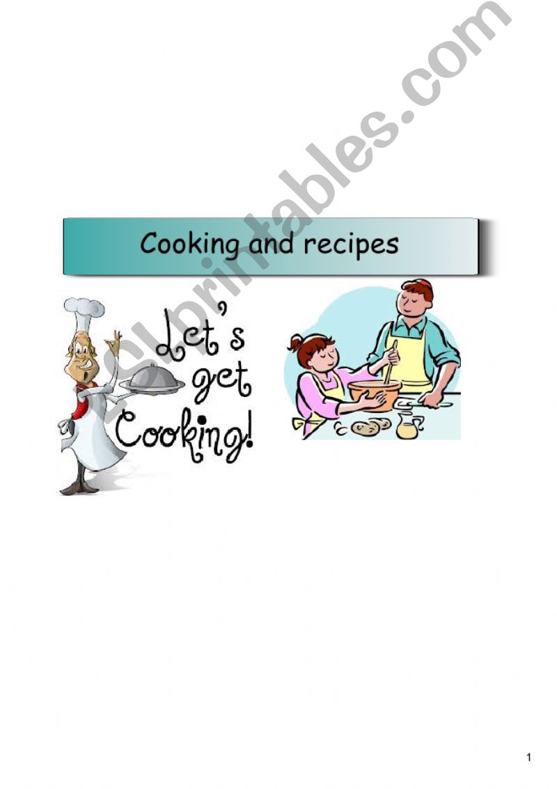 ESL - English PowerPoints: Cooking and recipes