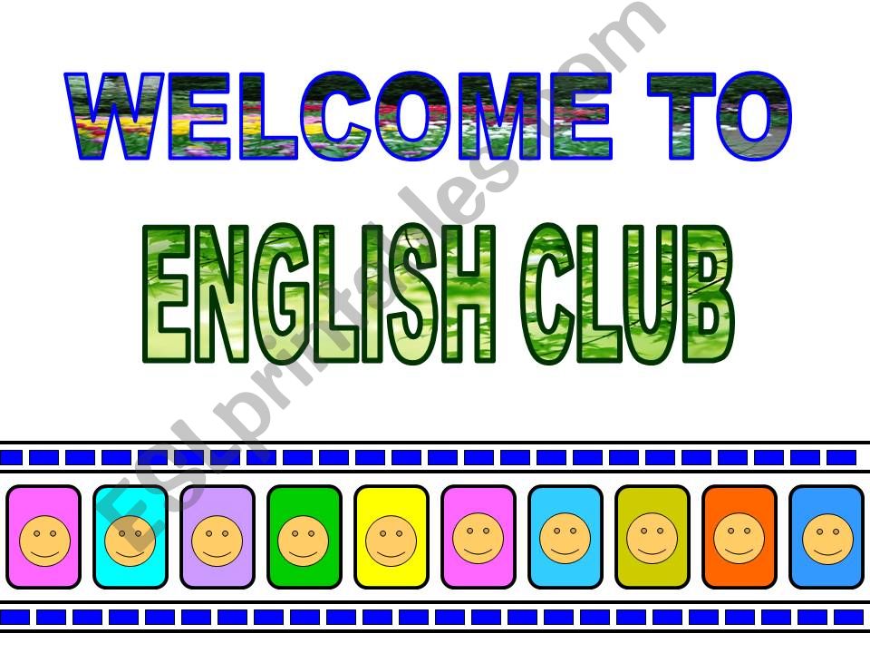 ESL - English PowerPoints: ENGLISH CLUB