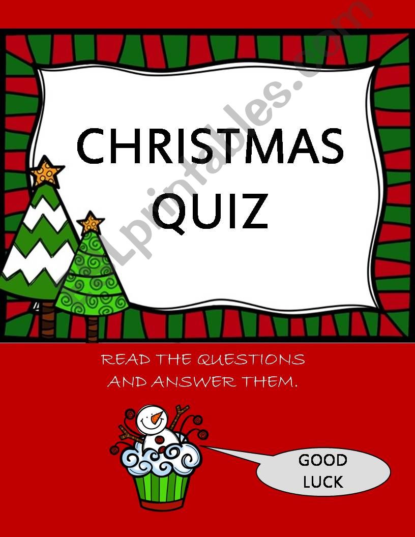 Christmas Quiz Poster Template