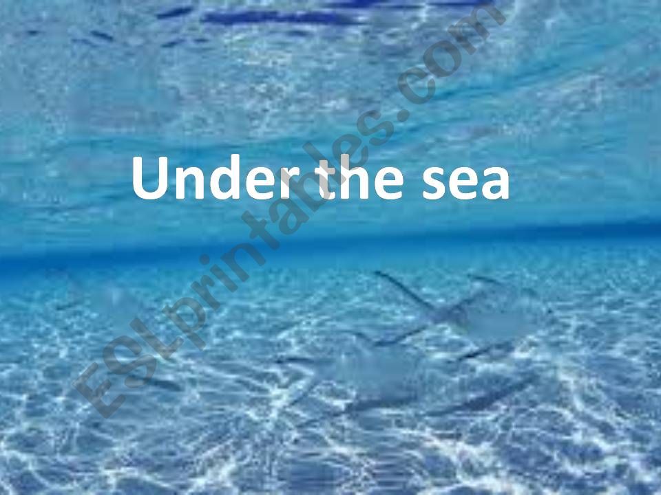 ESL - English PowerPoints: Life Under the Sea