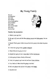 English Worksheet: My Young Family