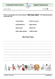 English Worksheet: free time