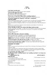 English Worksheet: articles