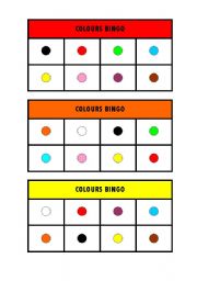 Colours Bingo