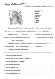 English worksheet: Korean Halloween