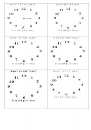 English Worksheet: time