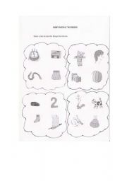 English worksheet: rhyming words