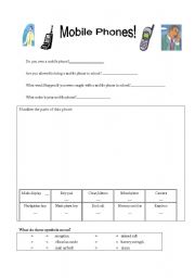 English Worksheet: Mobile phone language