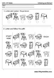 The furniture: listening worksheet - ESL worksheet by victor