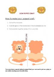 lion paper craft