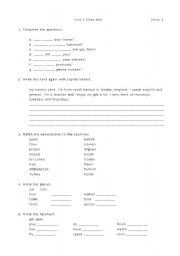 English worksheet: Sfl Class test