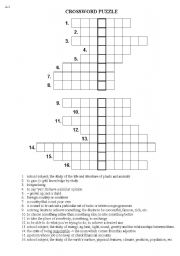 English Worksheet: School puzzle
