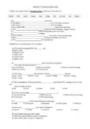 English Worksheet: PERFECT TENSES EXERCISES