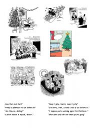 English Worksheet: Christmas Cartoons
