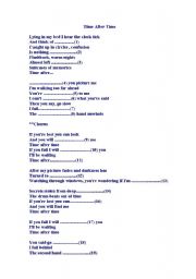 English Worksheet: TIME AFTER TIME