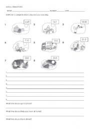 English Worksheet: EXAM ROUTINES