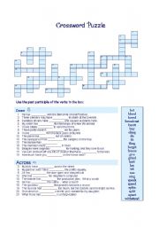 Crossword Puzzle using the Past Participle