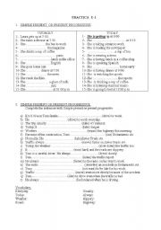 English Worksheet: present simple or continuous?
