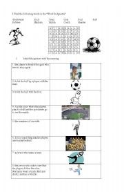 Sport  worksheet