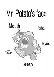 English Worksheet: Mr. potatos face