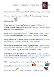 Harry Potters First Day of School