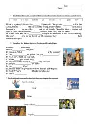 English Worksheet: Test - 5th form - Shrek