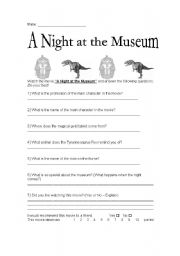 A Night at the Museum - Movie Reading Comprehension