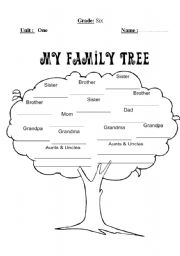 Family tree - ESL worksheet by banootah