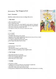 movie activity - The Wizard of OZ