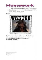 Draw your own Wanted Poster