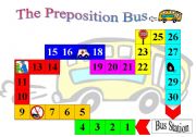 English Worksheet: The Preposition Bus