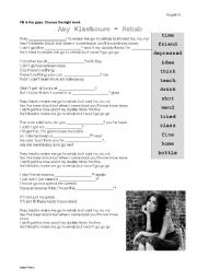 English Worksheet: Rehab by Amy Winehouse