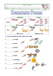 english exercises demonstrative pronouns