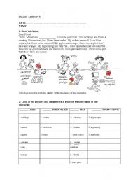 English worksheet: exam 