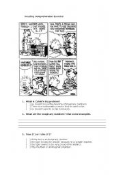 comic strip reading comprehension esl worksheet by gi helena