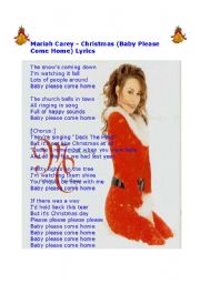 English Worksheet: Mariah Carey - Christmas (Baby Please Come Home) Lyrics