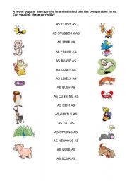 Idioms of comparison - animals