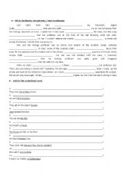 English Worksheet: simple past- past continuous