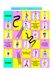 CLOTHES SNAKES AND LADDERS