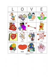 Valentine bingo - Card 4
