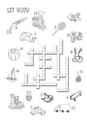 Toys Crossword ESL worksheet by Alenka