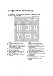 English worksheet: Dangers to the Environment