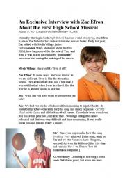 High School Musical Interview and questions