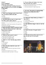 English Worksheet: Shrek 2 Multiple choice questions