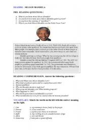Nelson Mandela Worksheet