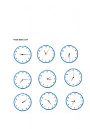 English Worksheet: time