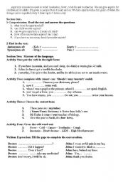 English Worksheet: EXAM