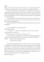 English Worksheet: the character of the jew in English Literature lesson plan part 4