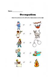 English Worksheet: OCCUPATIONS