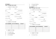 English Worksheet: activities about routines